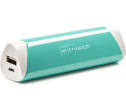 TECHLINK Recharge 2600 Portable Power Bank - Turquoise